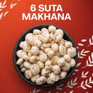 6 sutta makhana / fox nuts – premium grade, natural & healthy snack – per kg